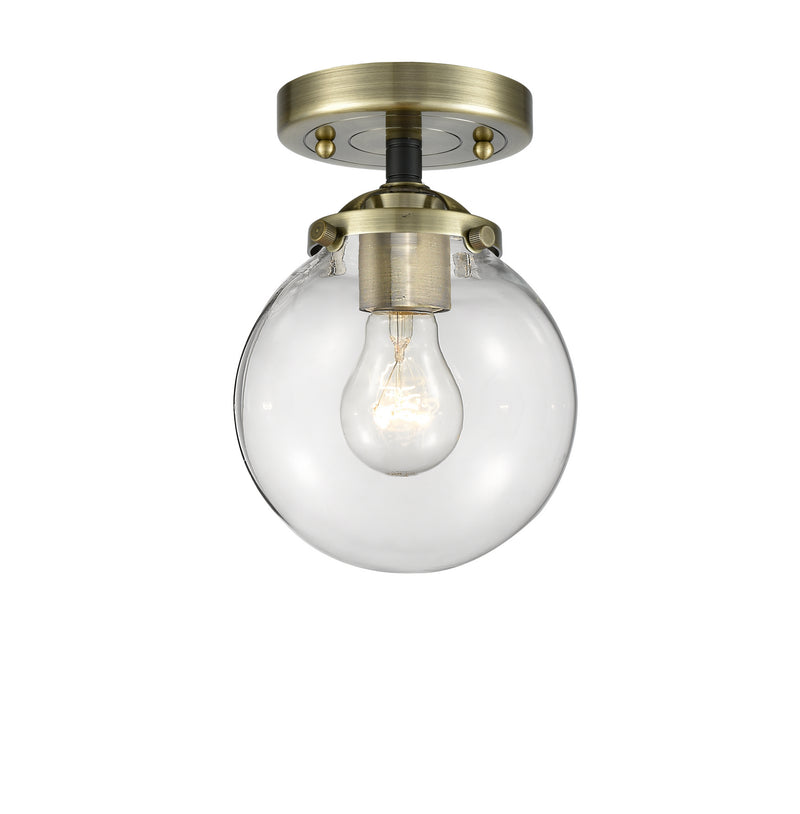 Innovations 284-1C-BAB-G202-6 One Light Semi-Flush Mount, Black Antique Brass