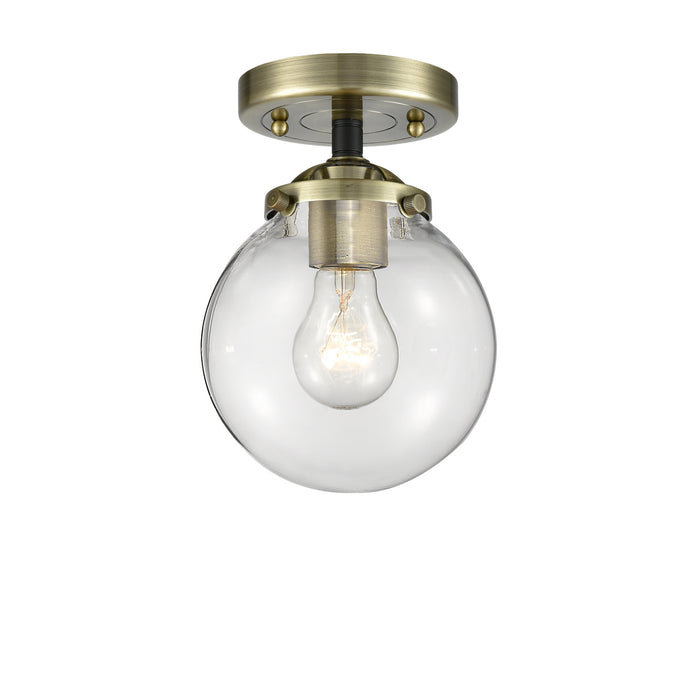 Innovations 284-1C-BAB-G202-6 One Light Semi-Flush Mount, Black Antique Brass