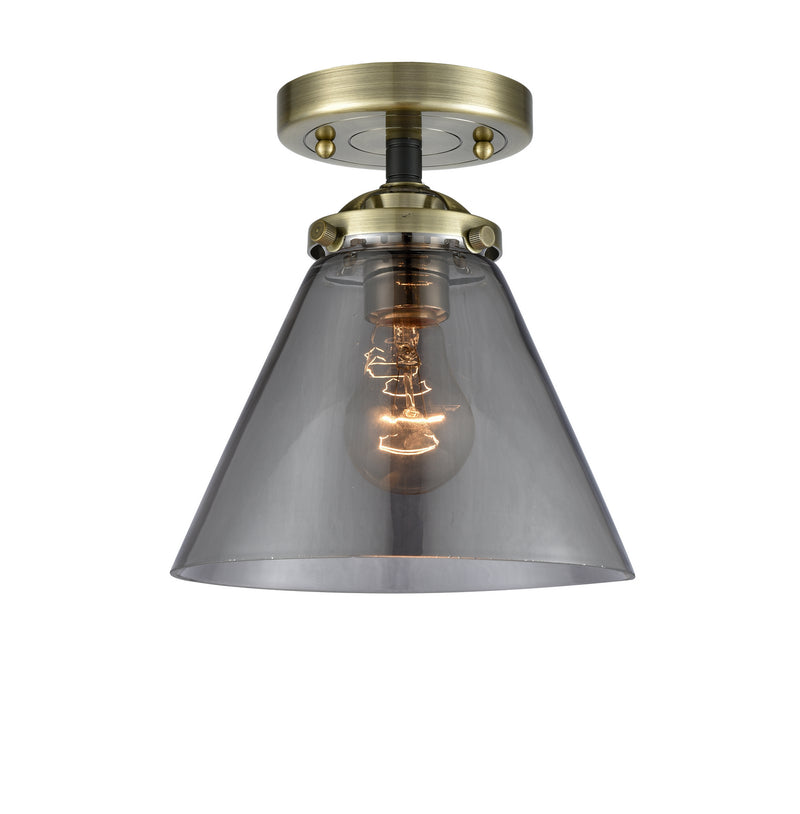 Innovations 284-1C-BAB-G43 One Light Semi-Flush Mount, Black Antique Brass