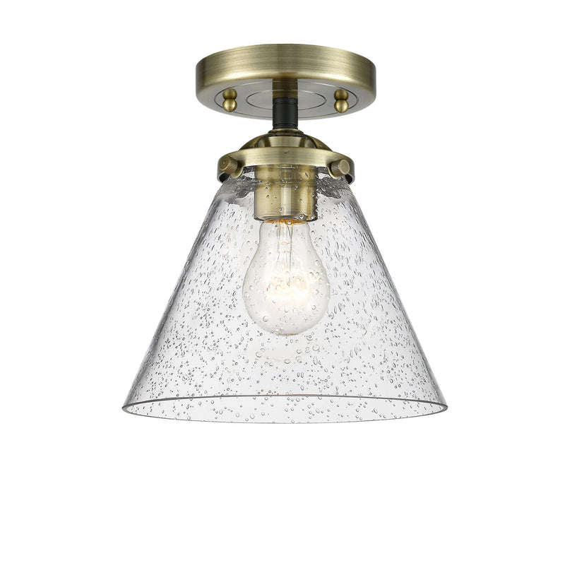 Innovations 284-1C-BAB-G44 One Light Semi-Flush Mount, Black Antique Brass