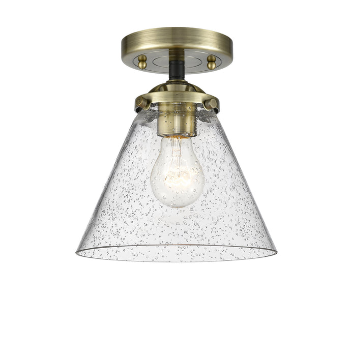 Innovations 284-1C-BAB-G44 One Light Semi-Flush Mount, Black Antique Brass
