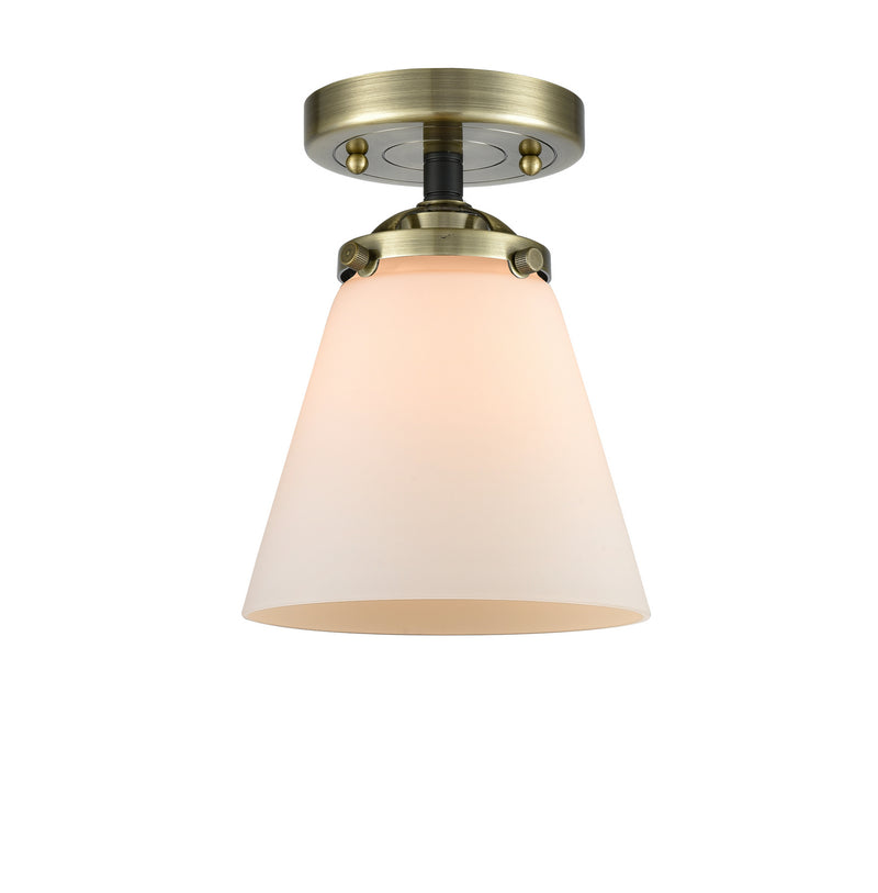 Innovations 284-1C-BAB-G61 One Light Semi-Flush Mount, Black Antique Brass