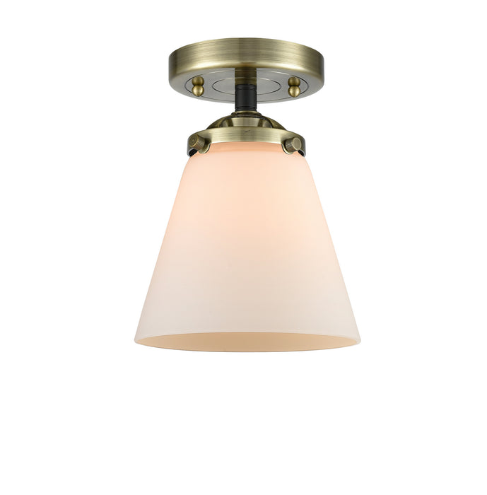 Innovations 284-1C-BAB-G61 One Light Semi-Flush Mount, Black Antique Brass