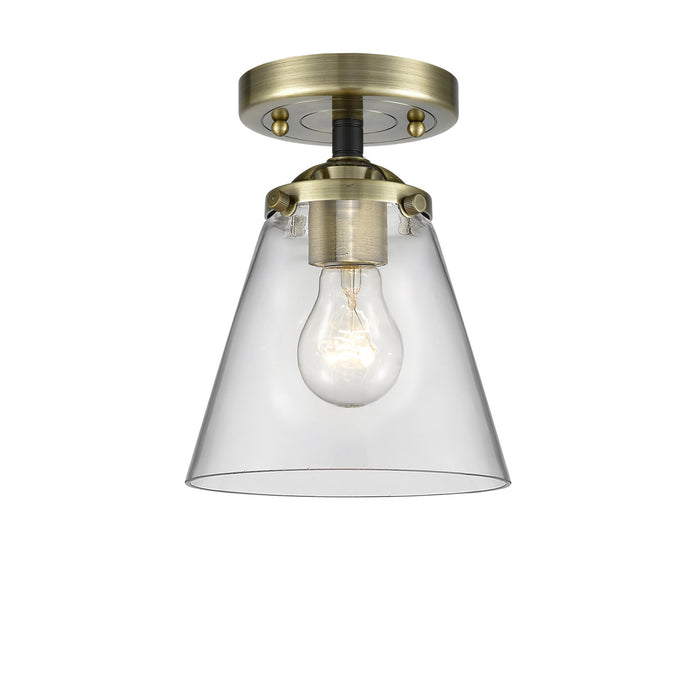 Innovations 284-1C-BAB-G62 One Light Semi-Flush Mount, Black Antique Brass