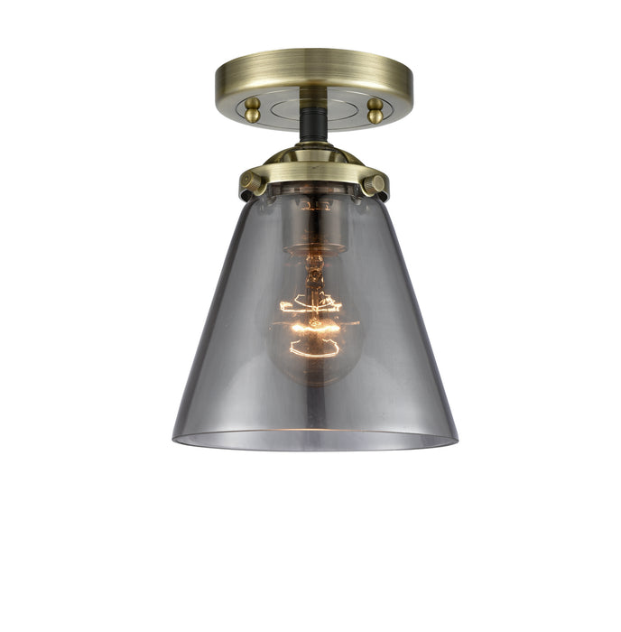 Innovations 284-1C-BAB-G63 One Light Semi-Flush Mount, Black Antique Brass