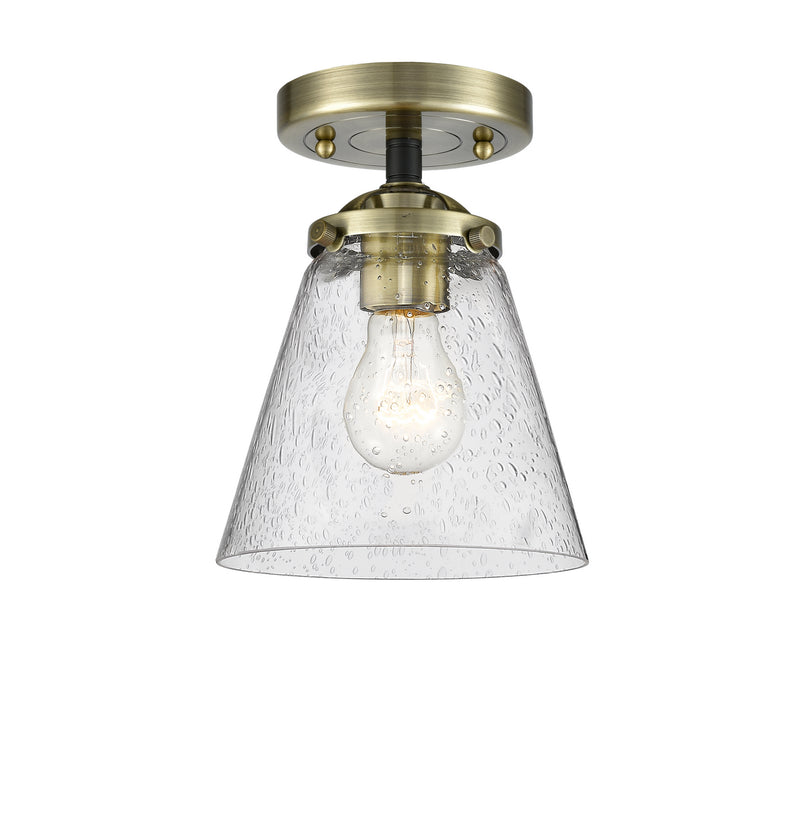 Innovations 284-1C-BAB-G64 One Light Semi-Flush Mount, Black Antique Brass