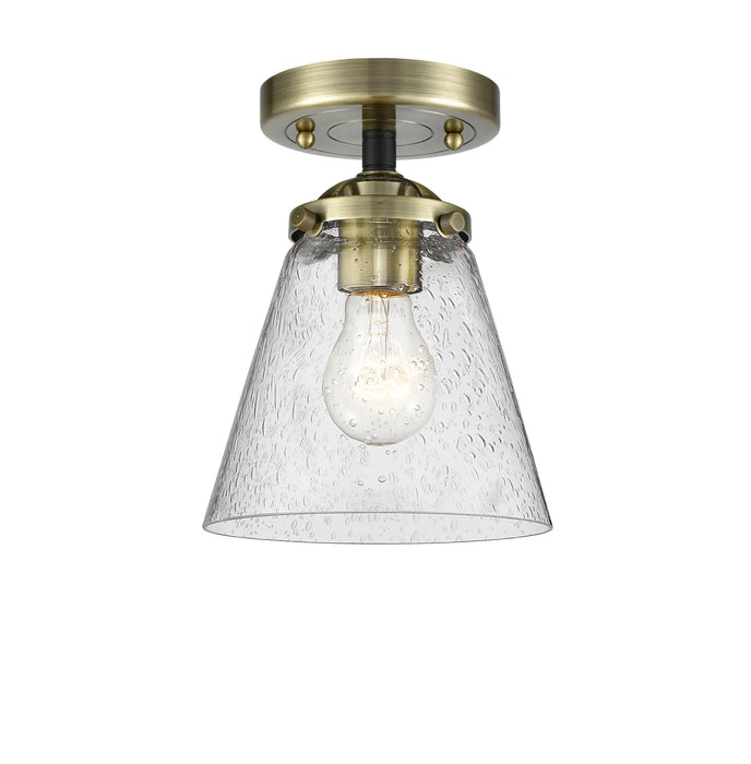 Innovations 284-1C-BAB-G64 One Light Semi-Flush Mount, Black Antique Brass