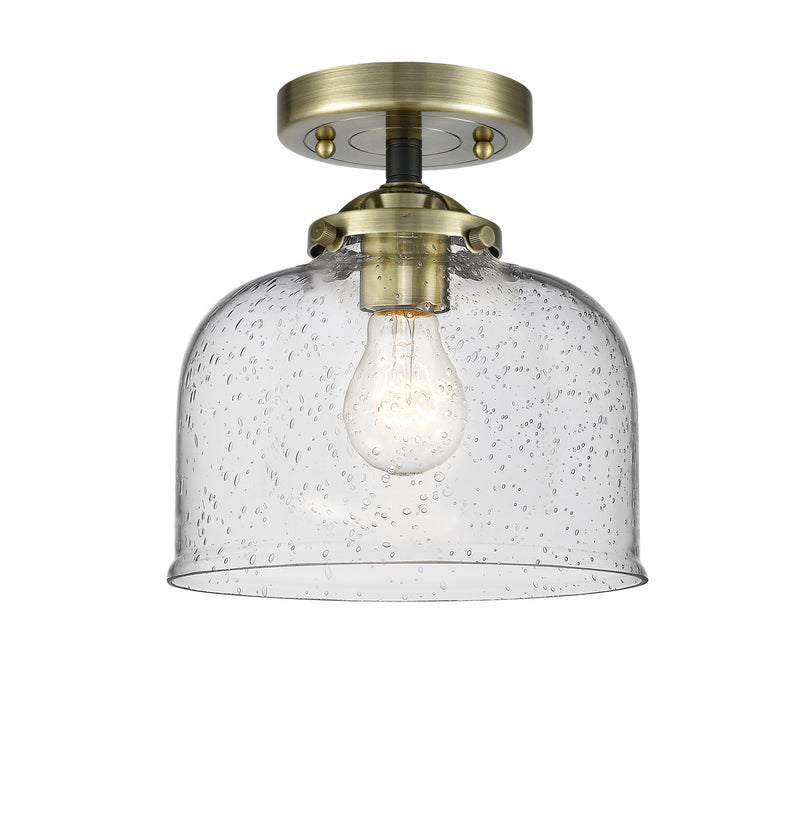 Innovations 284-1C-BAB-G74 One Light Semi-Flush Mount, Black Antique Brass