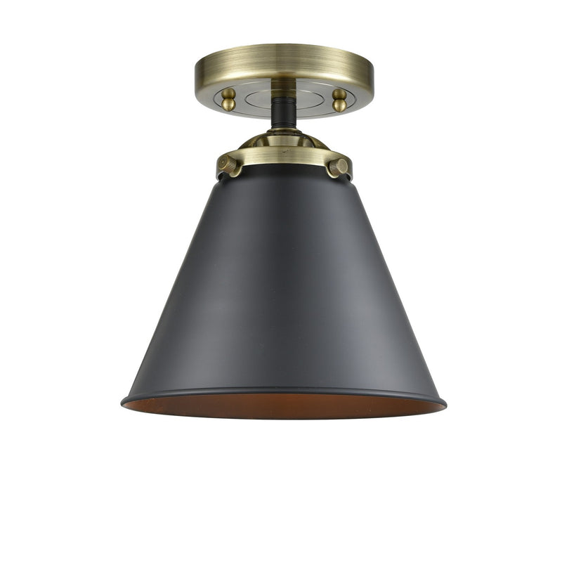 Innovations 284-1C-BAB-M13-BK-LED LED Semi-Flush Mount, Black Antique Brass