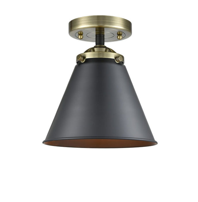 Innovations 284-1C-BAB-M13-BK-LED LED Semi-Flush Mount, Black Antique Brass