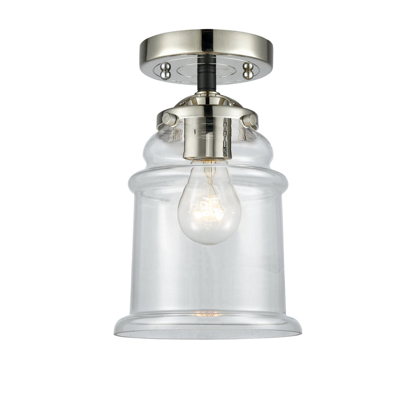Innovations 284-1C-BPN-G182 One Light Semi-Flush Mount, Black Polished Nickel
