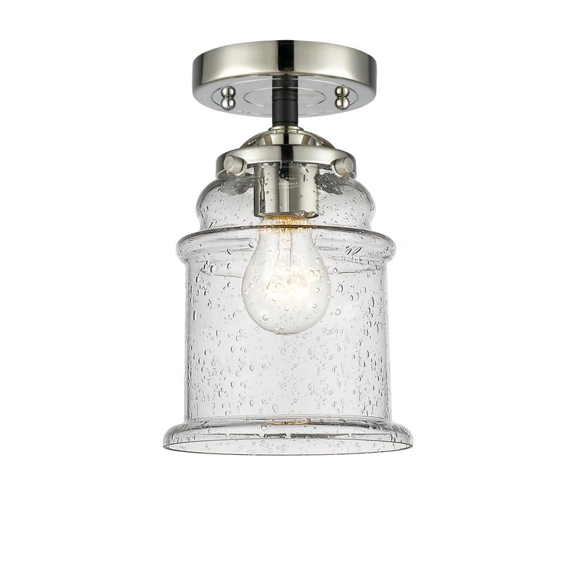 Innovations 284-1C-BPN-G184 One Light Semi-Flush Mount, Black Polished Nickel