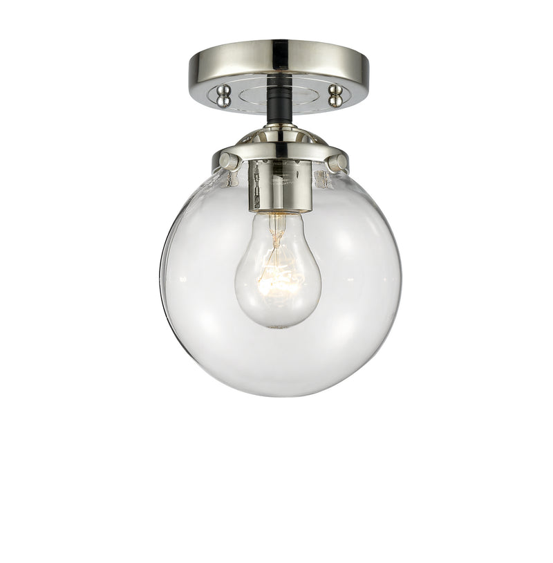 Innovations 284-1C-BPN-G202-6 One Light Semi-Flush Mount, Black Polished Nickel
