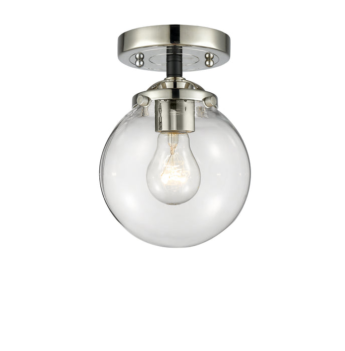 Innovations 284-1C-BPN-G202-6 One Light Semi-Flush Mount, Black Polished Nickel