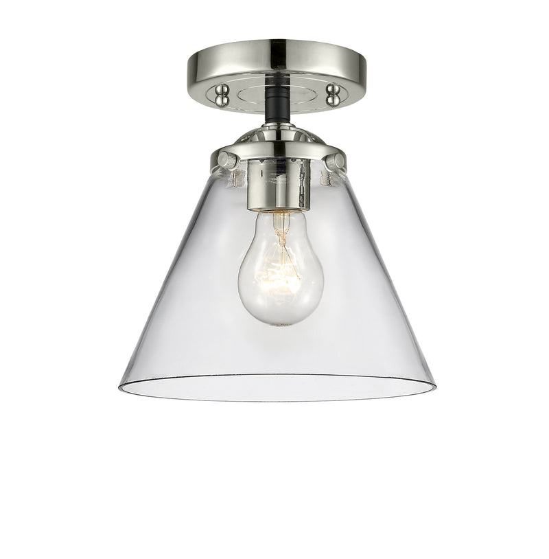 Innovations 284-1C-BPN-G42 One Light Semi-Flush Mount, Black Polished Nickel