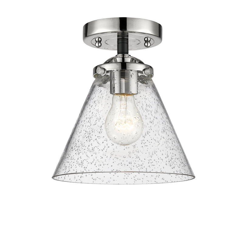 Innovations 284-1C-BPN-G44 One Light Semi-Flush Mount, Black Polished Nickel