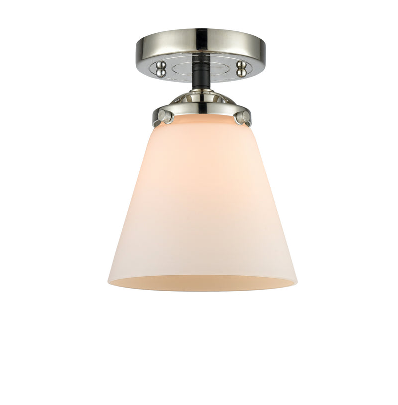 Innovations 284-1C-BPN-G61 One Light Semi-Flush Mount, Black Polished Nickel