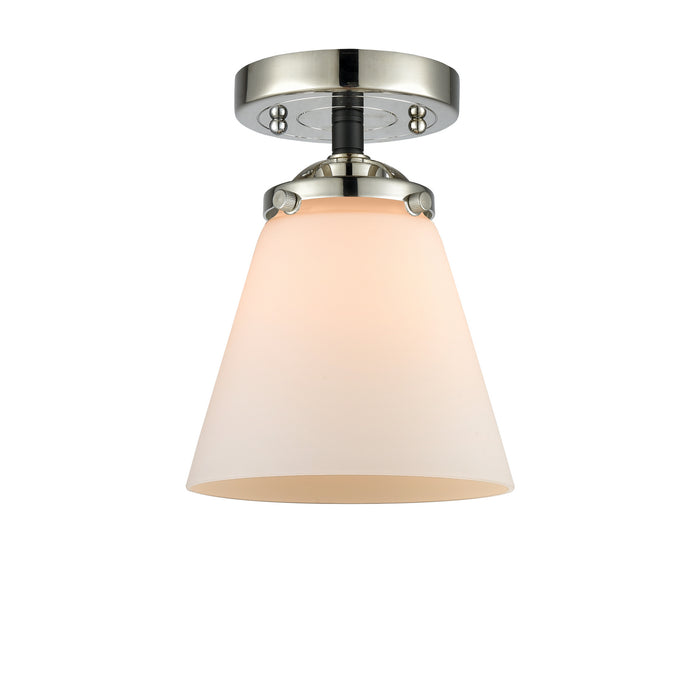 Innovations 284-1C-BPN-G61 One Light Semi-Flush Mount, Black Polished Nickel