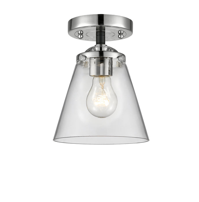 Innovations 284-1C-BPN-G62 One Light Semi-Flush Mount, Black Polished Nickel