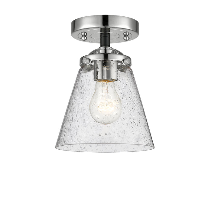 Innovations 284-1C-BPN-G64 One Light Semi-Flush Mount, Black Polished Nickel