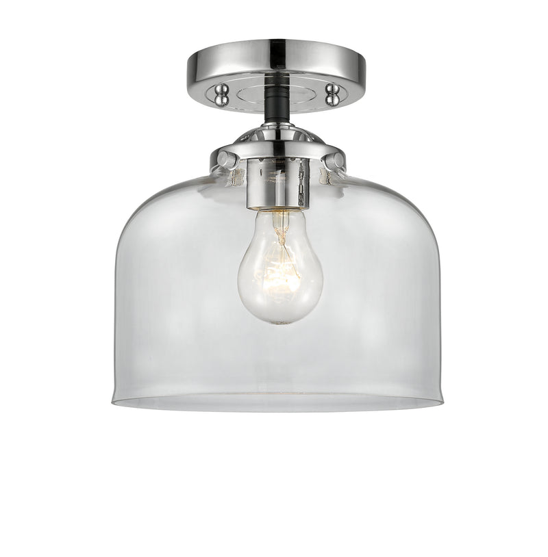 Innovations 284-1C-BPN-G72 One Light Semi-Flush Mount, Black Polished Nickel