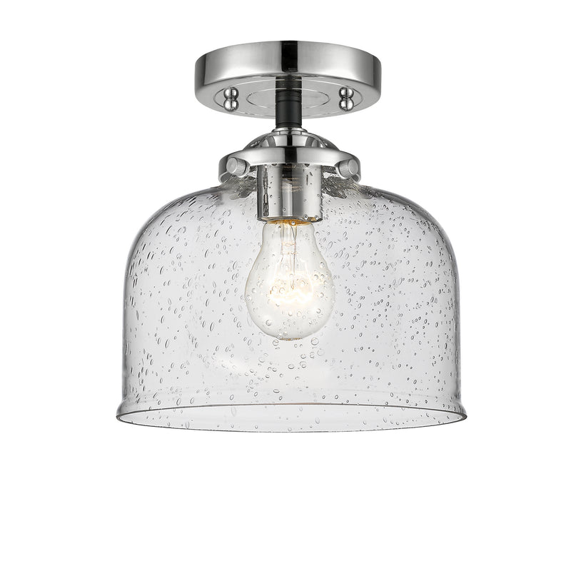 Innovations 284-1C-BPN-G74 One Light Semi-Flush Mount, Black Polished Nickel