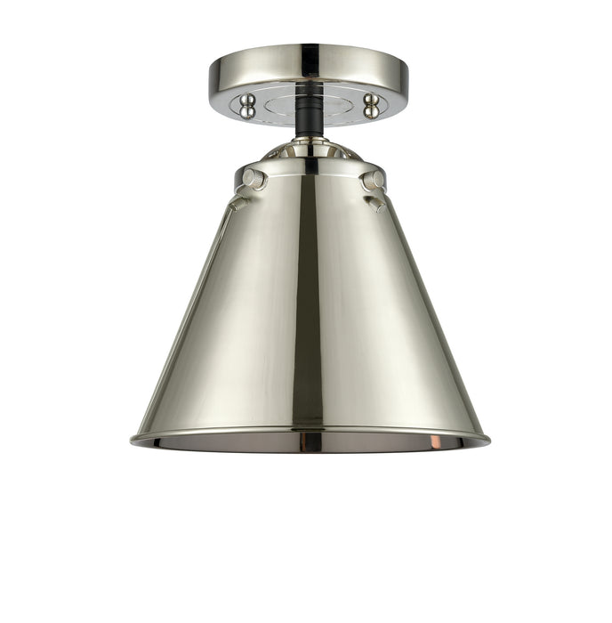 Innovations 284-1C-BPN-M13-PN One Light Semi-Flush Mount, Black Polished Nickel