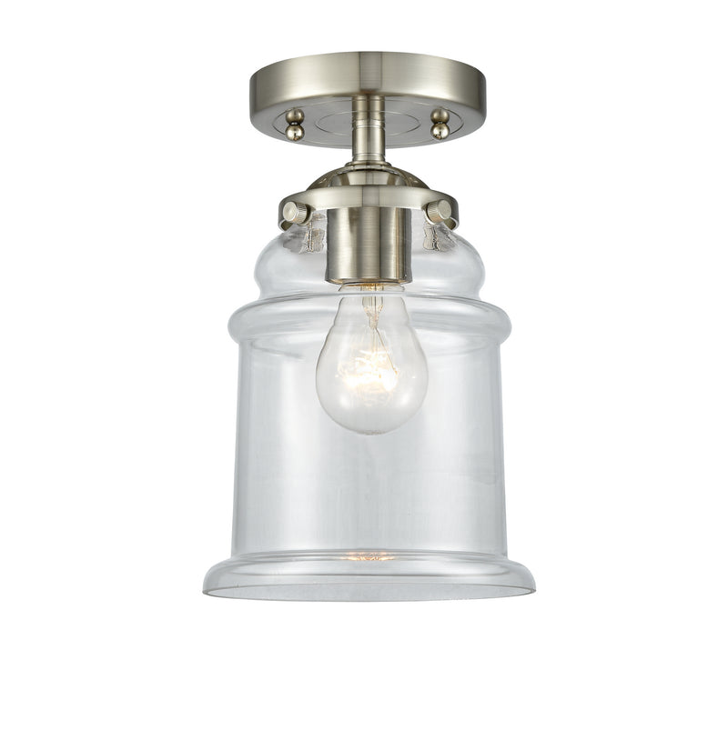 Innovations 284-1C-SN-G182 One Light Semi-Flush Mount, Brushed Satin Nickel