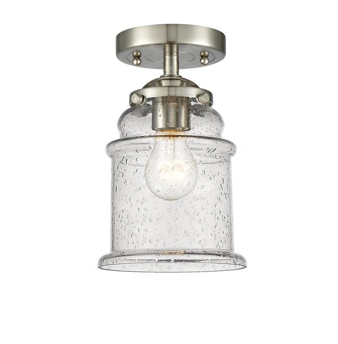 Innovations 284-1C-SN-G184 One Light Semi-Flush Mount, Brushed Satin Nickel
