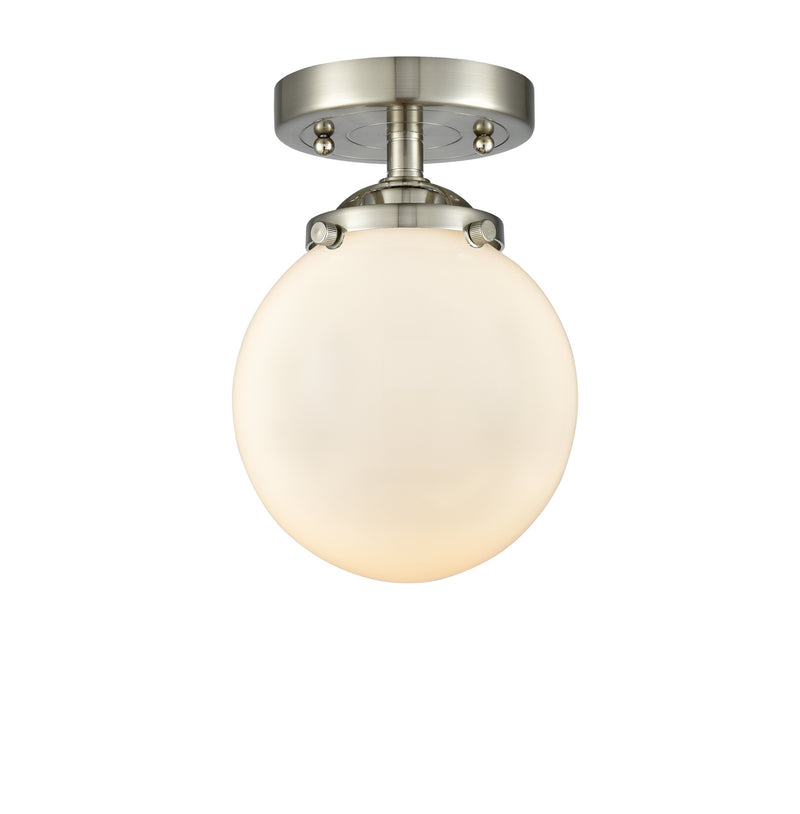 Innovations 284-1C-SN-G201-6 One Light Semi-Flush Mount, Brushed Satin Nickel