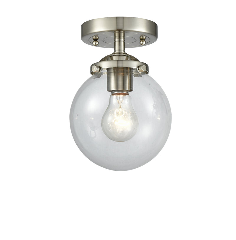 Innovations 284-1C-SN-G202-6 One Light Semi-Flush Mount, Brushed Satin Nickel
