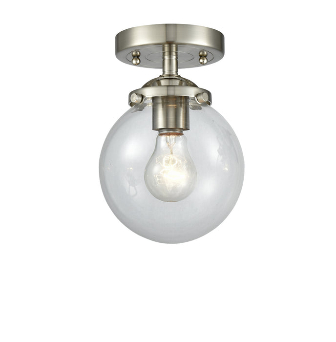 Innovations 284-1C-SN-G202-6 One Light Semi-Flush Mount, Brushed Satin Nickel