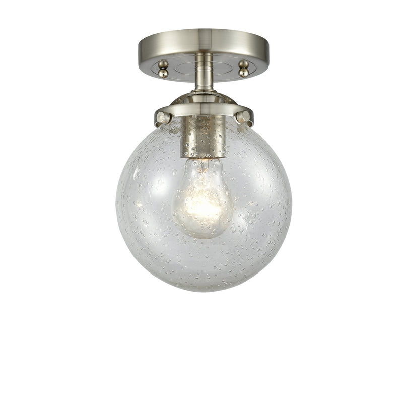 Innovations 284-1C-SN-G204-6 One Light Semi-Flush Mount, Brushed Satin Nickel
