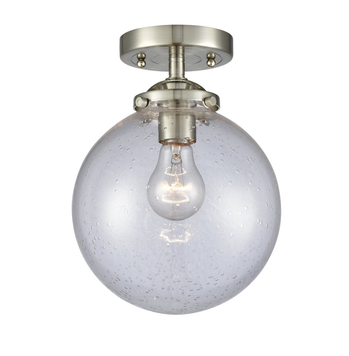 Innovations 284-1C-SN-G204-8 One Light Semi-Flush Mount, Brushed Satin Nickel