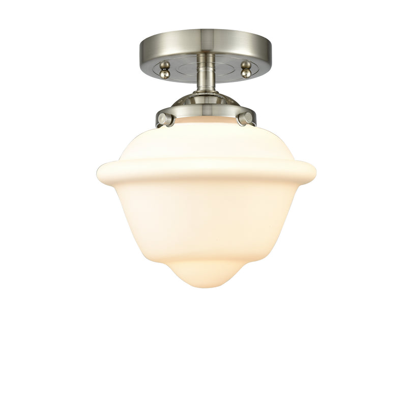 Innovations 284-1C-SN-G531 One Light Semi-Flush Mount, Brushed Satin Nickel