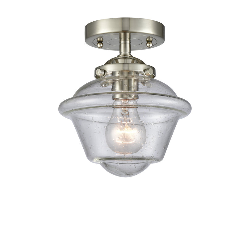 Innovations 284-1C-SN-G534 One Light Semi-Flush Mount, Brushed Satin Nickel