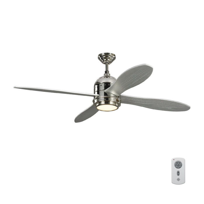 Visual Comfort Fan 4TSR56PNGRYD 56" Ceiling Fan, Polished Nickel