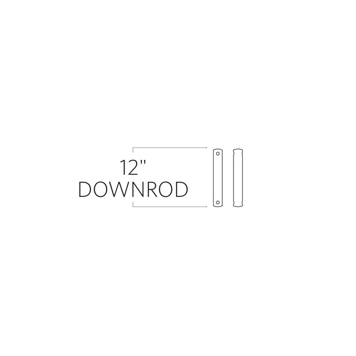 Visual Comfort Fan DR12CH Downrod, Chrome