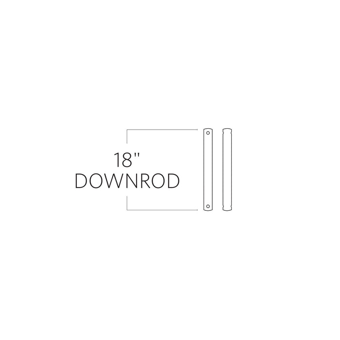 Visual Comfort Fan DR18CH Downrod, Chrome