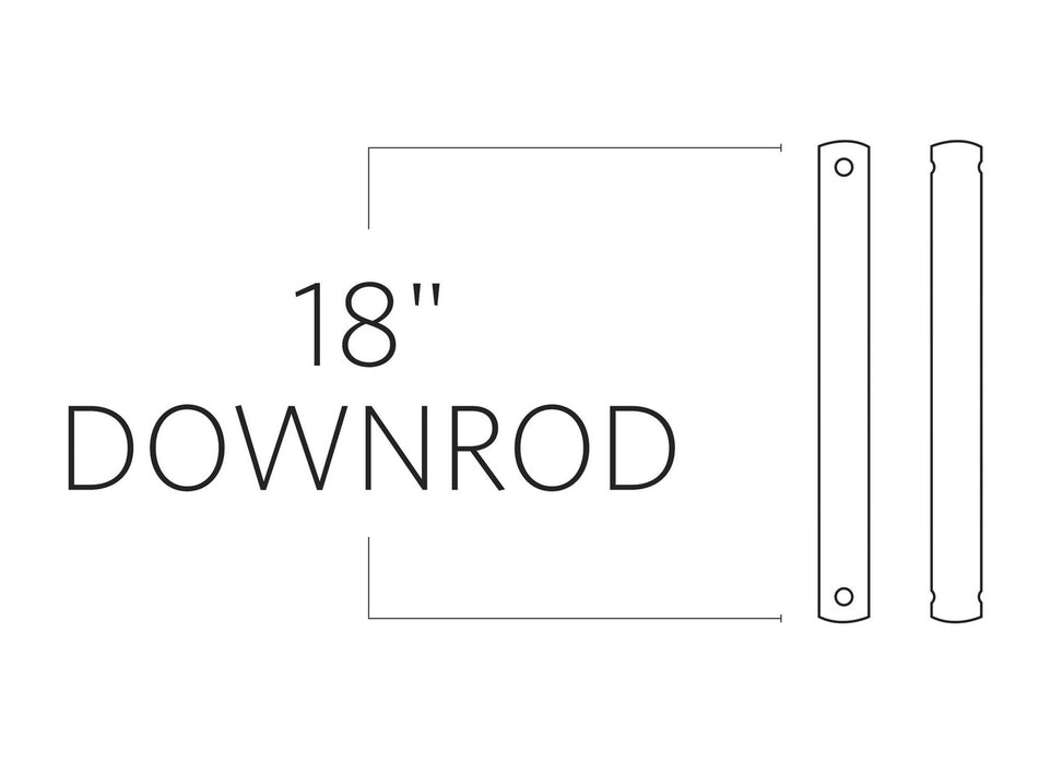 Visual Comfort Fan DR18DWZ Downrod, Dark Weathered Zinc