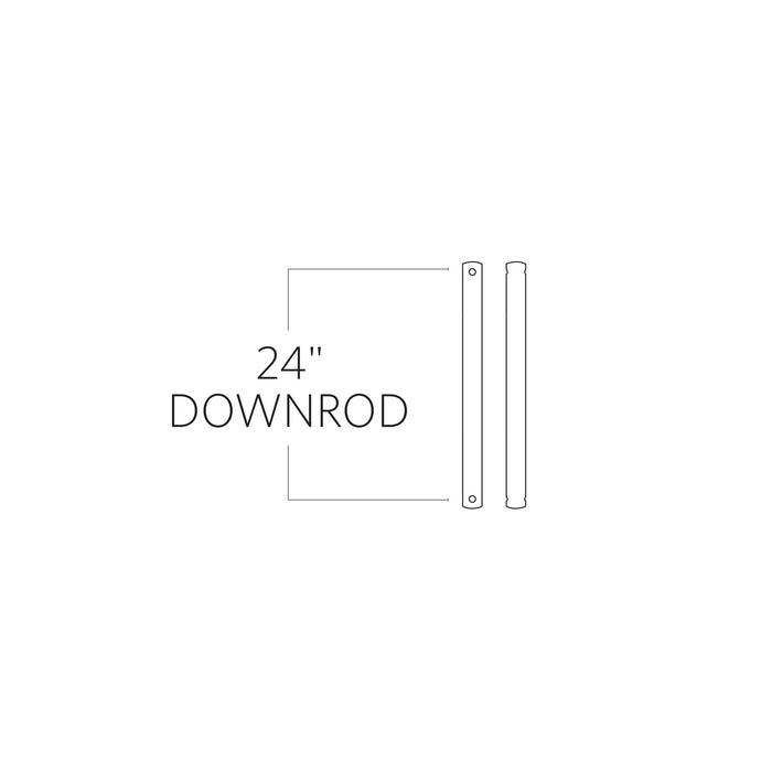 Visual Comfort Fan DR24CH Downrod, Chrome