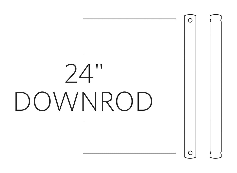 Visual Comfort Fan DR24DWZ Downrod, Dark Weathered Zinc