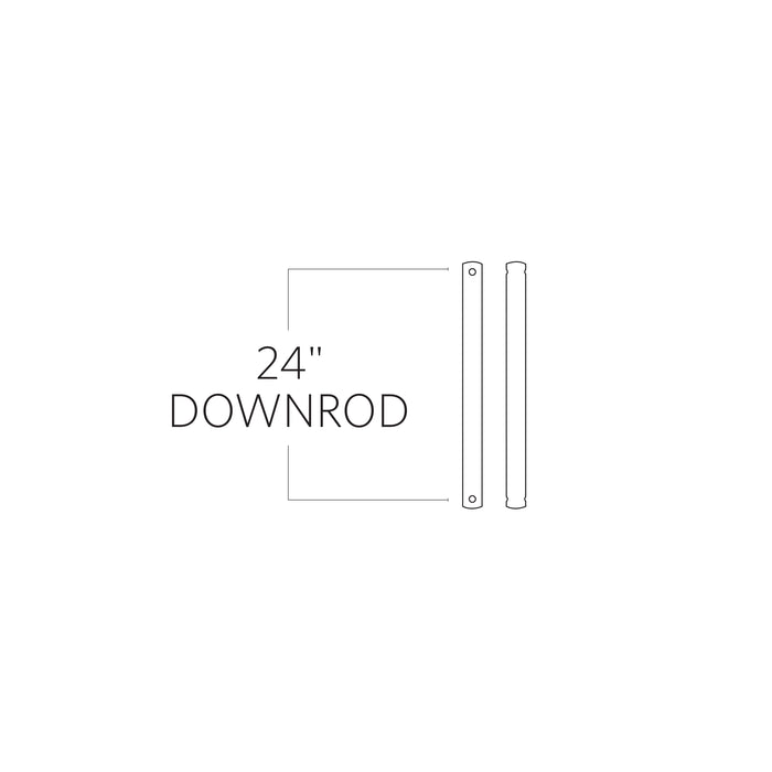Visual Comfort Fan DR24SN Downrod, Satin Nickel