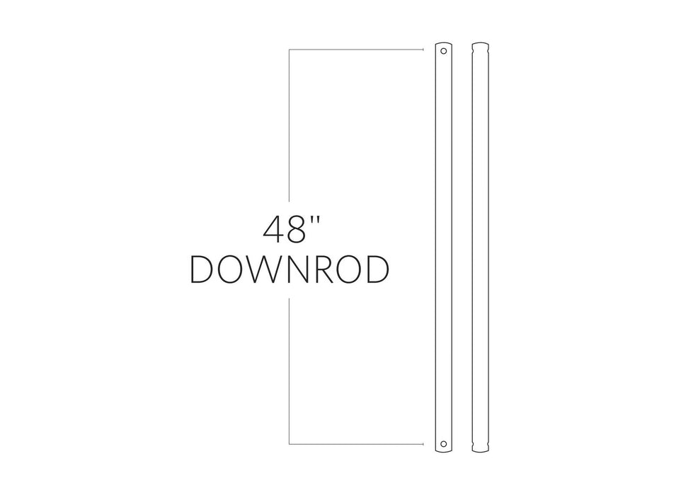 Visual Comfort Fan DR48DWZ Downrod, Dark Weathered Zinc