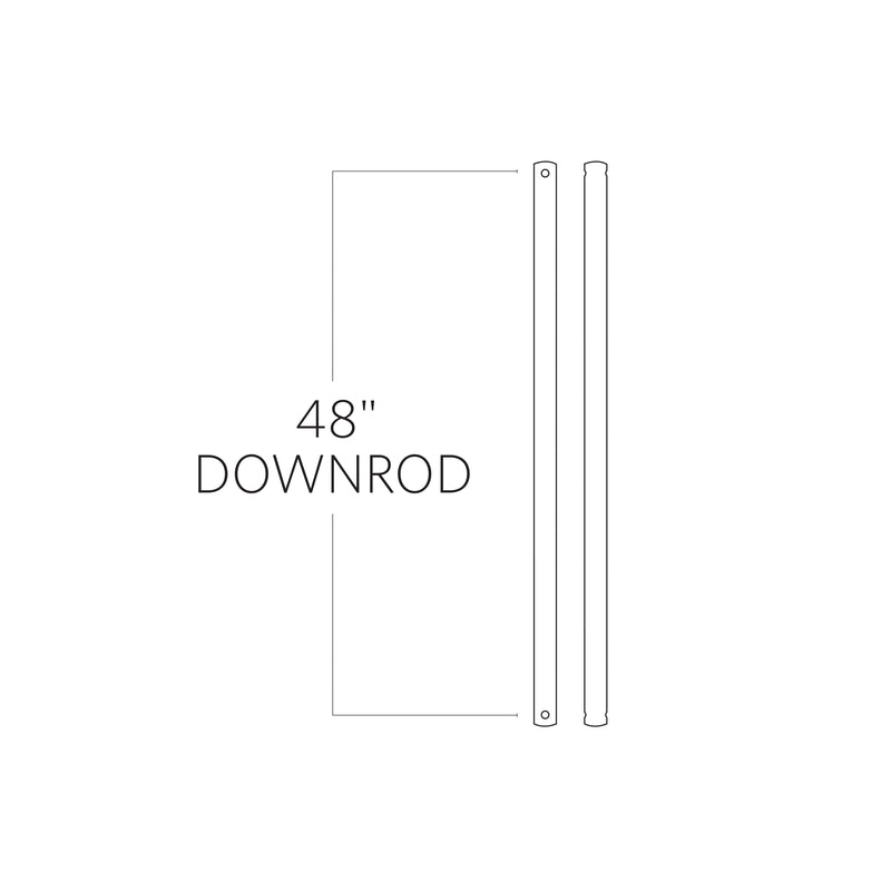 Visual Comfort Fan DR48SN Downrod, Satin Nickel