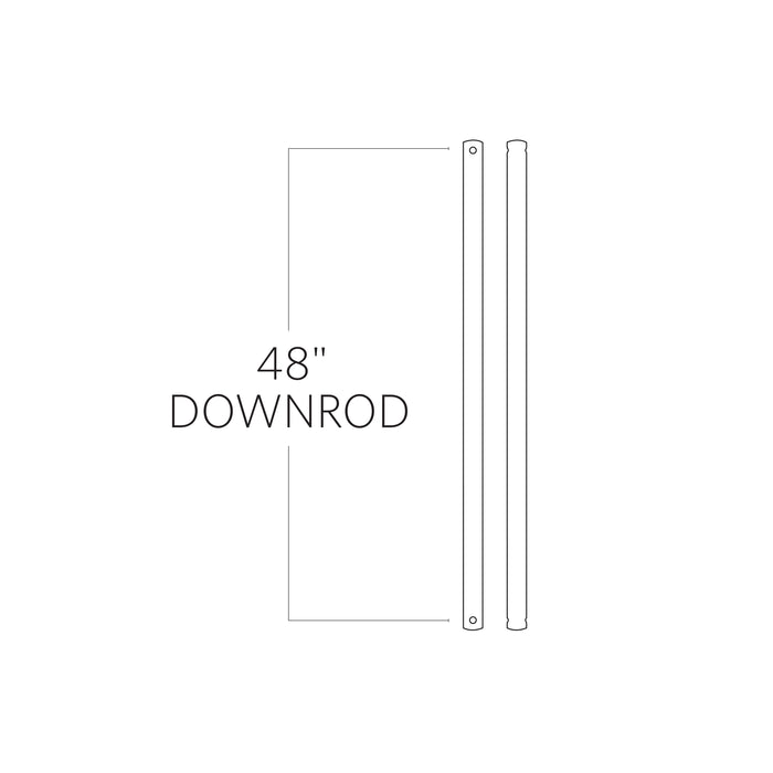 Visual Comfort Fan DR48SN Downrod, Satin Nickel
