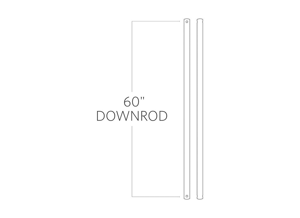Visual Comfort Fan DR60DWZ Downrod, Dark Weathered Zinc