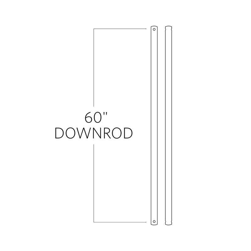Visual Comfort Fan DR60SN Downrod, Satin Nickel