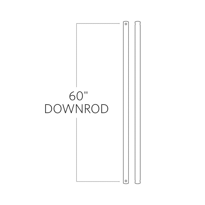 Visual Comfort Fan DR60SN Downrod, Satin Nickel