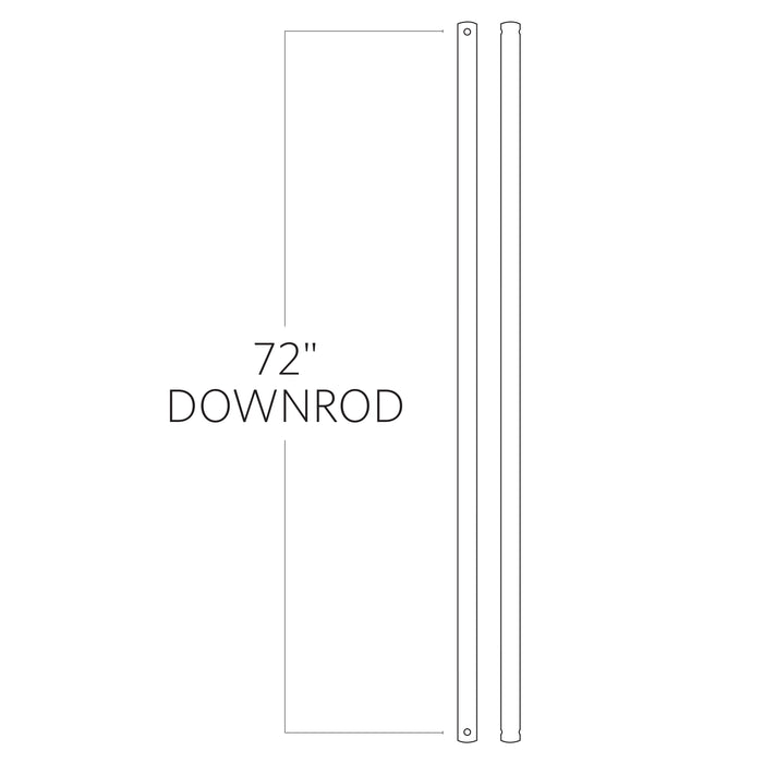 Visual Comfort Fan DR72CH Downrod, Chrome